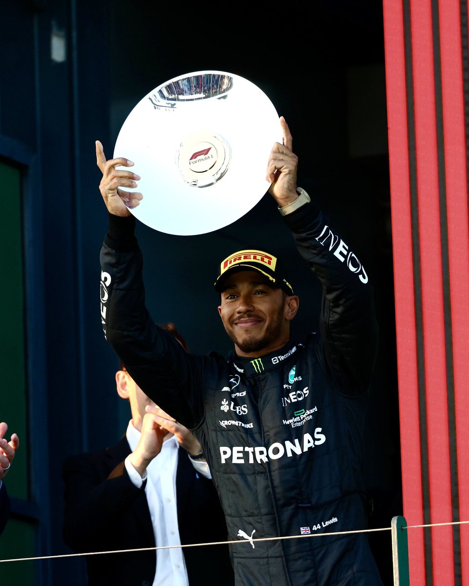 MercedesAMGF1's tweet photo. Making the long trip home with trophy in hand. 🤗 This one is for you, Team. ❤️ https://t.co/LMcZ7fyMxS
