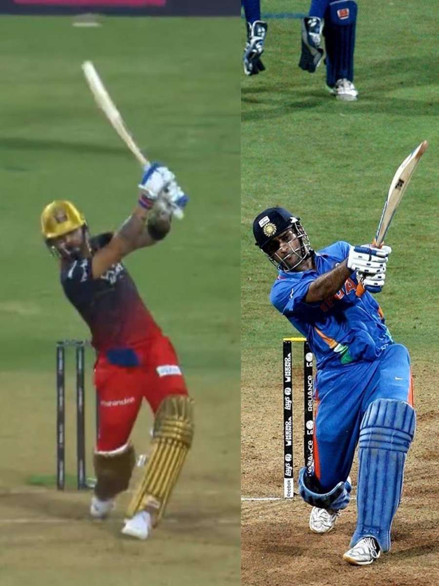 beherabajrang46's tweet photo. Finishing style like #Dhoni
King iz back on destruction mode
#RCBvsMI 
#ViratKohli𓃵 https://t.co/BITVPv7iGx