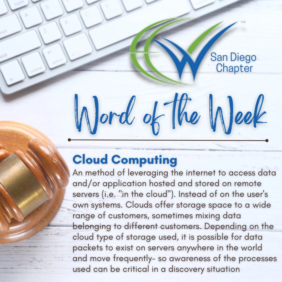 WiESanDiego's tweet photo. April Refresher! Back to basics for 2023! Wie Word of the Week Series!
#newyear #ediscovery #wie #legaltech #legaltechnology #sandiego #litigation #paralegals #ai https://t.co/NwAGMdc5fX