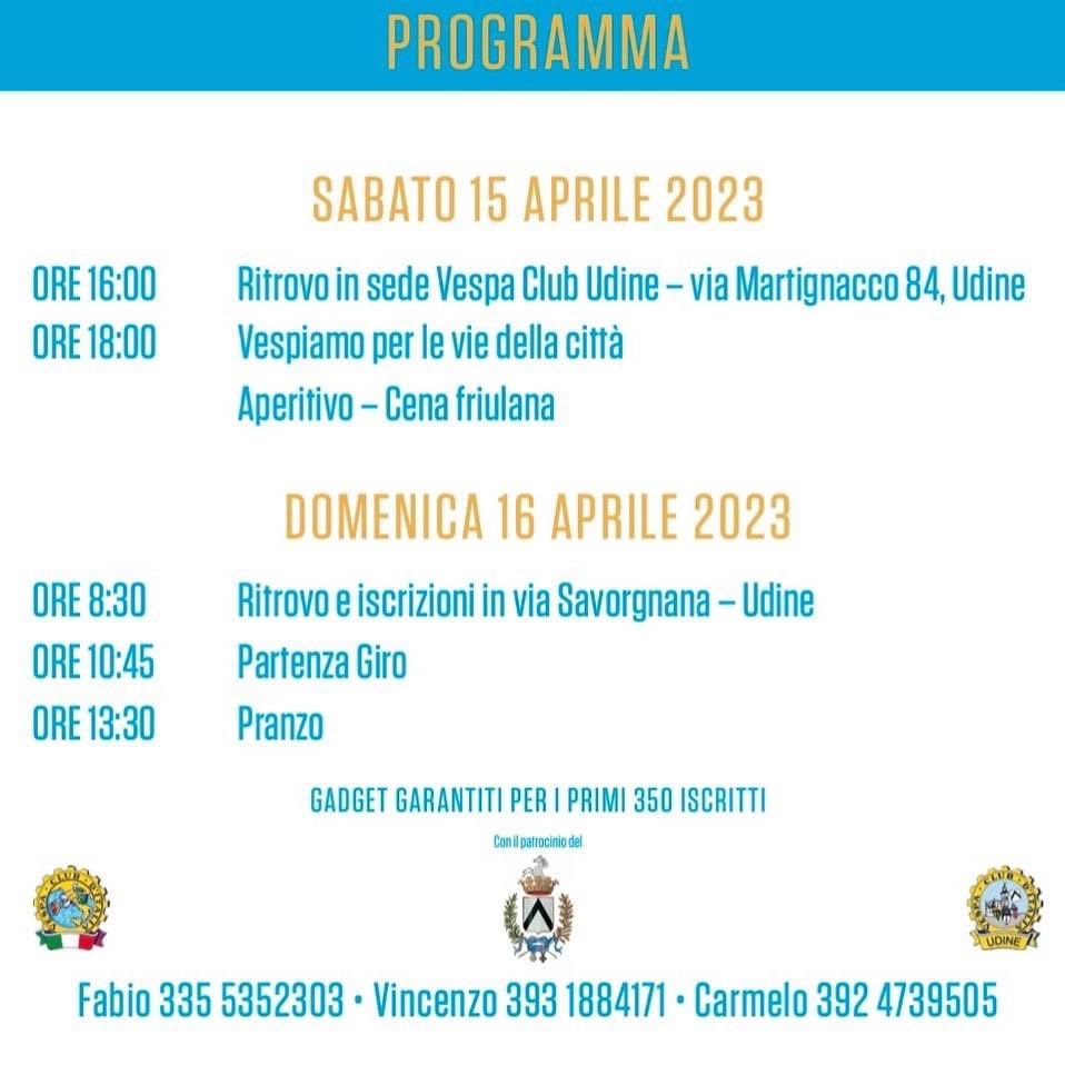 MEMO per il 15 aprile! #vespa #vespaclubudine #sempreinsella #udine