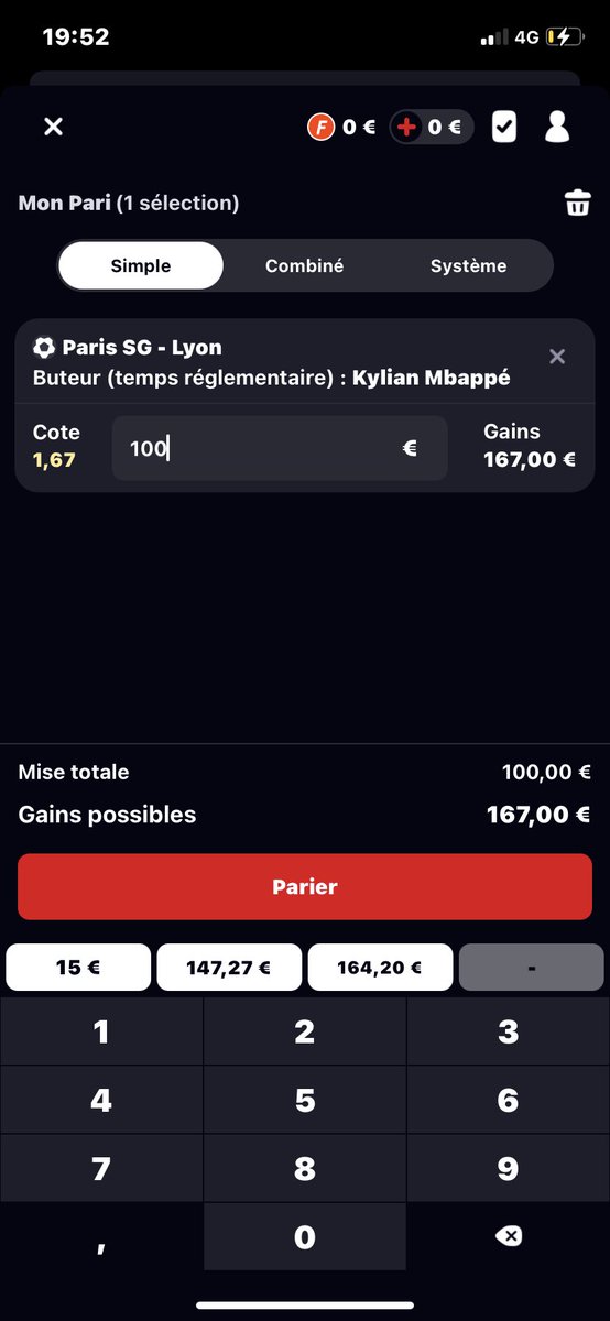 PRONOSIDC's tweet photo. BET FOOTBALL ⚽️ #TeamParieurs 

#Ligue1 

⚽️ Paris SG - Lyon (⏰21h00)
👉 Buteur Kylian Mbappe 
📊 Cote -> 1,67
💵 Mise 100€ -> 167€

NO BET NO GAIN 🍀

#TeamParieur #prono #bet #Mbappe #FCBayern #PSGOL #PSG #MUFC #NEWMUN #Benzema #RealMadrid #RealMadridValladolid #NapoliMilan https://t.co/tJ9iGatHio