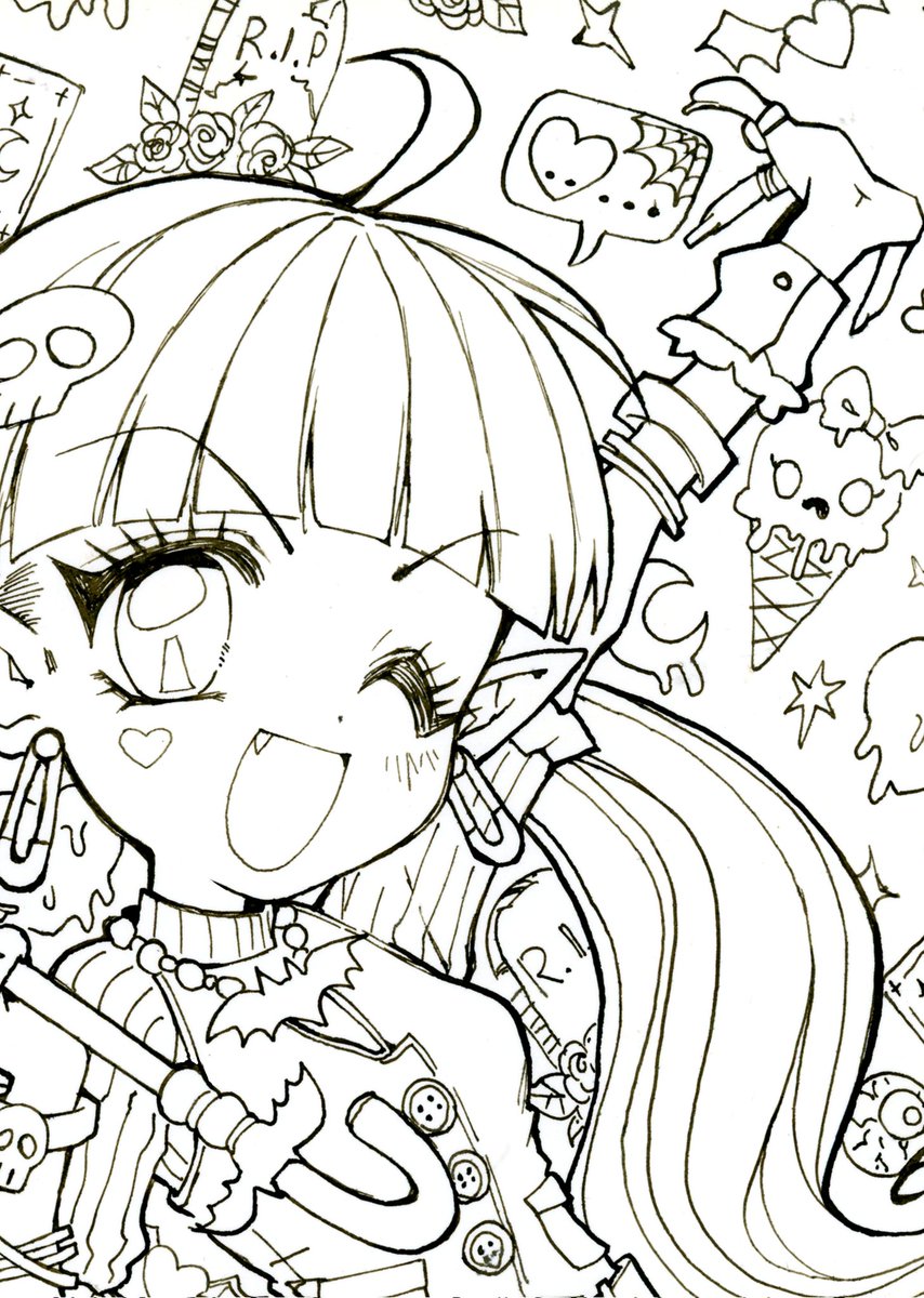 Digital Club also includes high-res scan of the painting, line art, and monthly PDF sketchbook! 💜