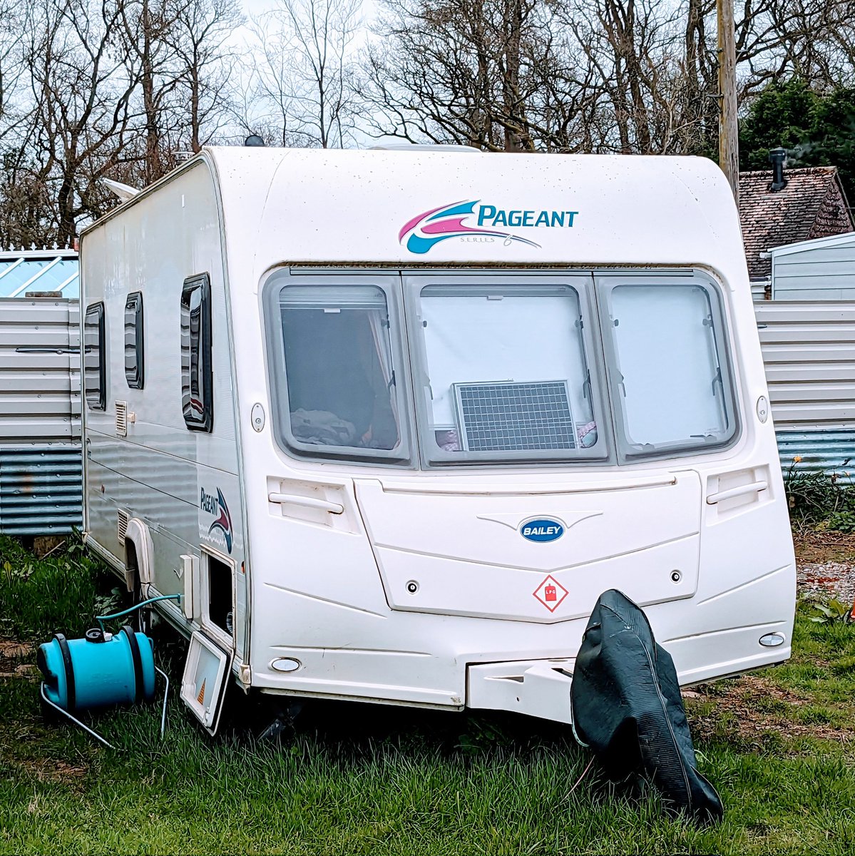 CluelessCaravan's tweet photo. After an enforced absence due to having a stroke four months ago, I'm finally up for preparing the caravan for this year's adventures. First step, damp check and water sterilisation while Peta cleaned up inside. It's going to be a whole different set of challenges in 2023! Kev https://t.co/HchEVOlcPB