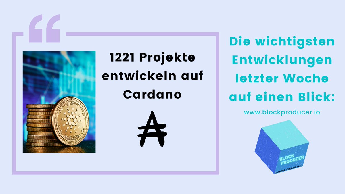 teamerepool's tweet photo. Auf #Cardano entwickeln über 1221 Projekte  ... 

+6 im Vergleich zur Vorwoche

Entwicklung schläft nicht ...
 #BuildingOnCardano $ADA #Crypto #Trending #AI #Bitcoin  $BTC #daily
@Cardano_CF @CardanoFeed https://t.co/Zf9IMvVBro