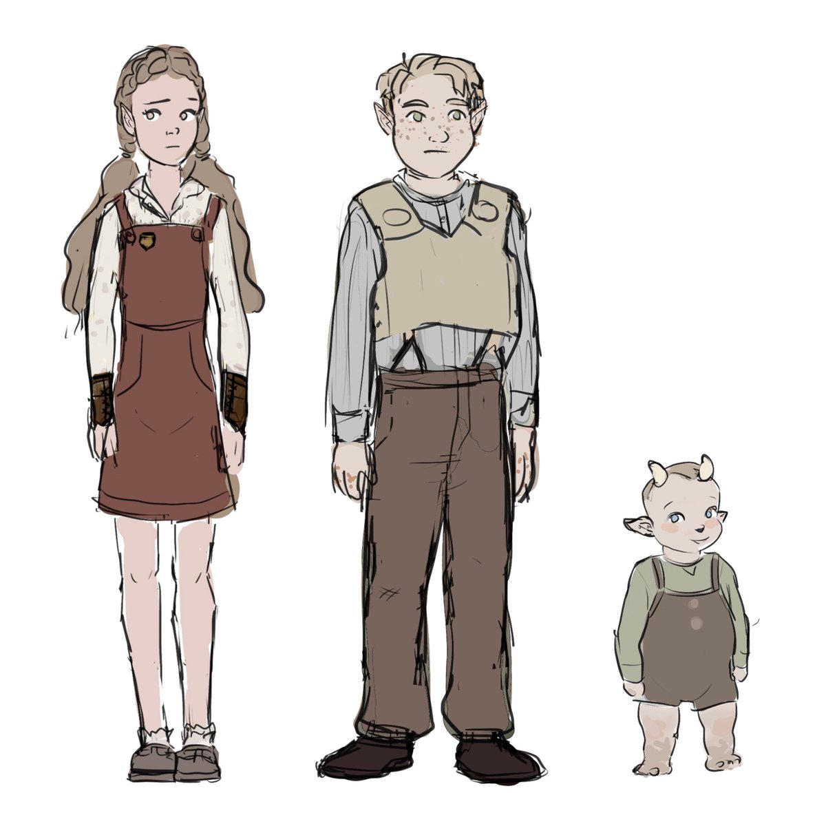 gabriellabalagn's tweet photo. So Kindred Not actually started out as a fantasy. Amelie and Caden were elves. Kenneth had tiny horns.

More concept art here:
https://t.co/RcTLrrptfp 

#ComicGab Prompts Day 29 https://t.co/Son7v6RFPq