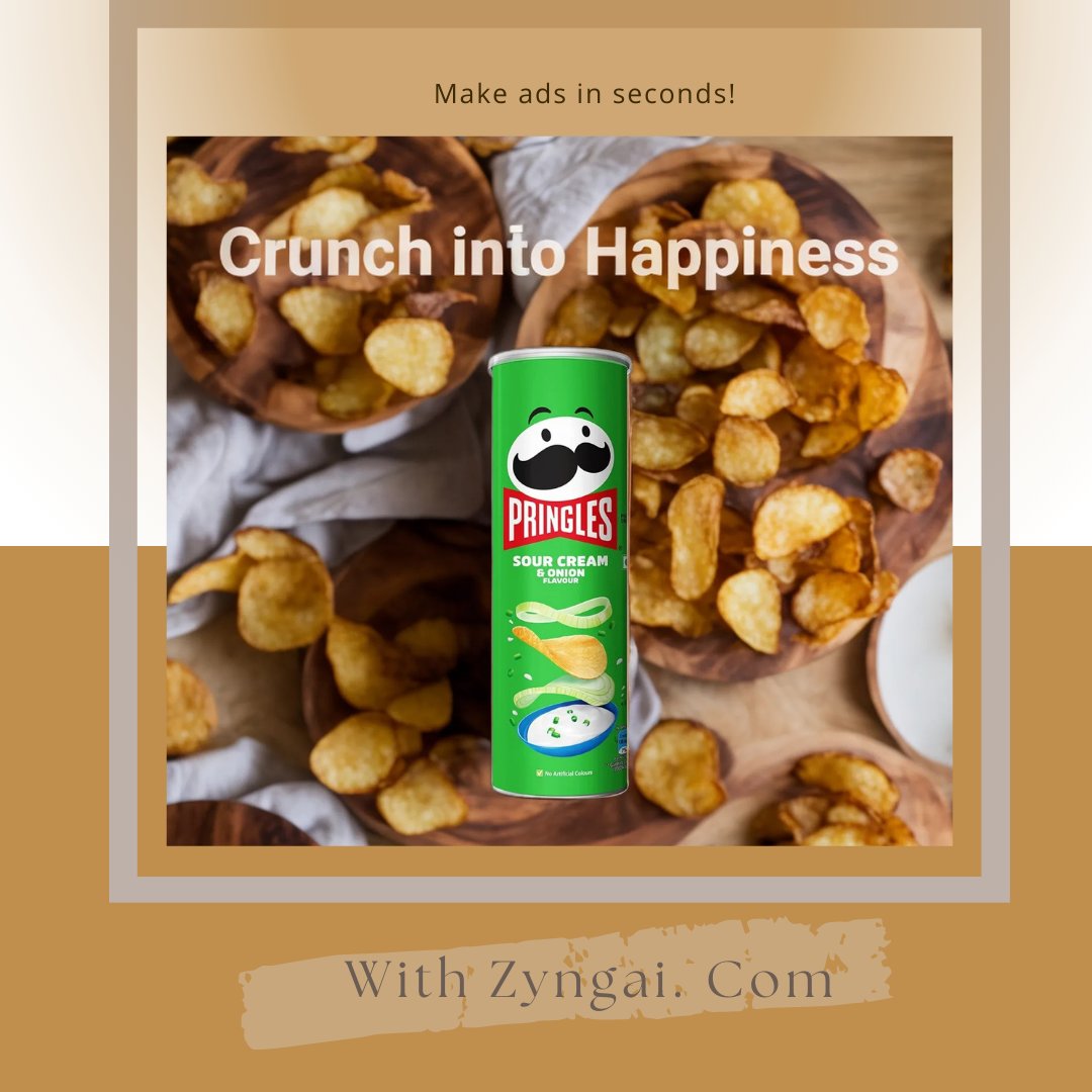 zyng_ai's tweet photo. "Unleash your snacking potential with ZyngAi generated advertisements. Perfectly crispy, every time.
@Pringles @zyng_ai 
#backgroundgenerator #visuals #creativity #designinspiration #productphotography #productmarketing #influencermarketing #artificialintelligence
#advertising https://t.co/pyypAPSmd5