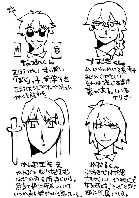 ﾜﾀｸｼが描いた あんスタ ミリしら(友の情報だけを頼りに描きました) 