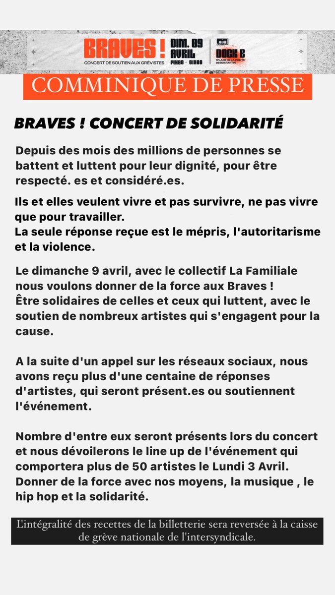 Bon... on l'a fait !

Annonce de la prog demain !
📅 9 avril
📍Dock B, Pantin
🎟️Billetterie déjà dispo

helloasso.com/associations/c…