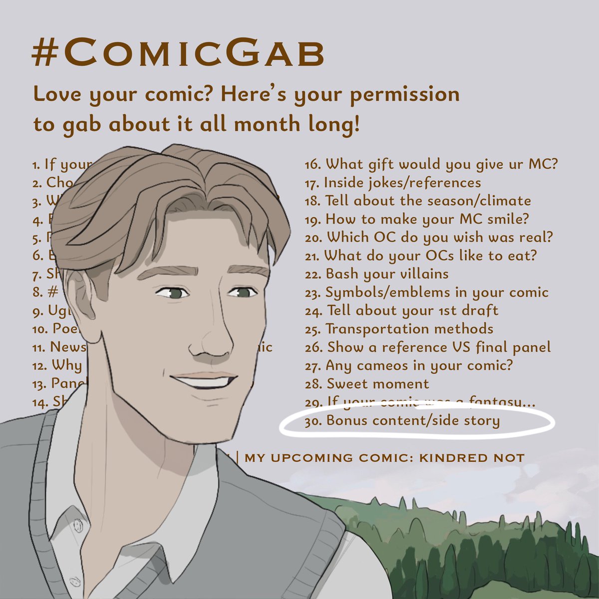 gabriellabalagn's tweet photo. I get so many random ideas, I actually wrote like a dozen side stories for Kindred Not! 

Below I shared an excerpt from one where there's a prototype of an instant camera. Caden accidentally snaps a photo with Amelie and...

#ComicGab Prompts Day 30 https://t.co/F6buoVDAQT