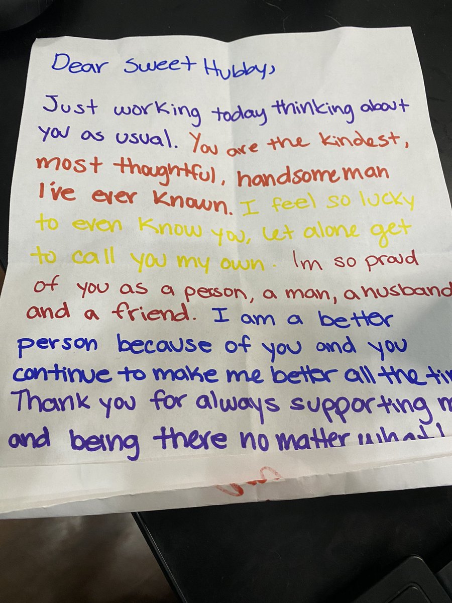 therealsupdamo1's tweet photo. I feel so incredibly blessed to have such a thoughtful and amazing wife ❤️ she could tell Ive been a bit low this past week and hooked up this love letter - #LOVE #loveletter #notatext #relationship #hitmeinthefeels #thefeels #LevelUp #Sunday #sundayfe https://t.co/UWpGG3fYlb
