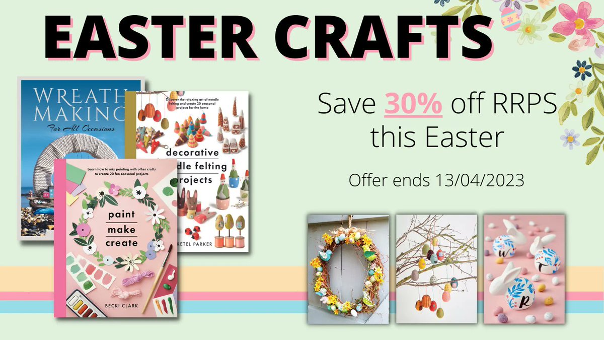 penswordbooks's tweet image. #EasterCrafts Save 30% off #Crafts titles this Easter! 🧵✂️🐰🪡🌷

🛒 buff.ly/3TYS6HI @WhiteOwlBooks