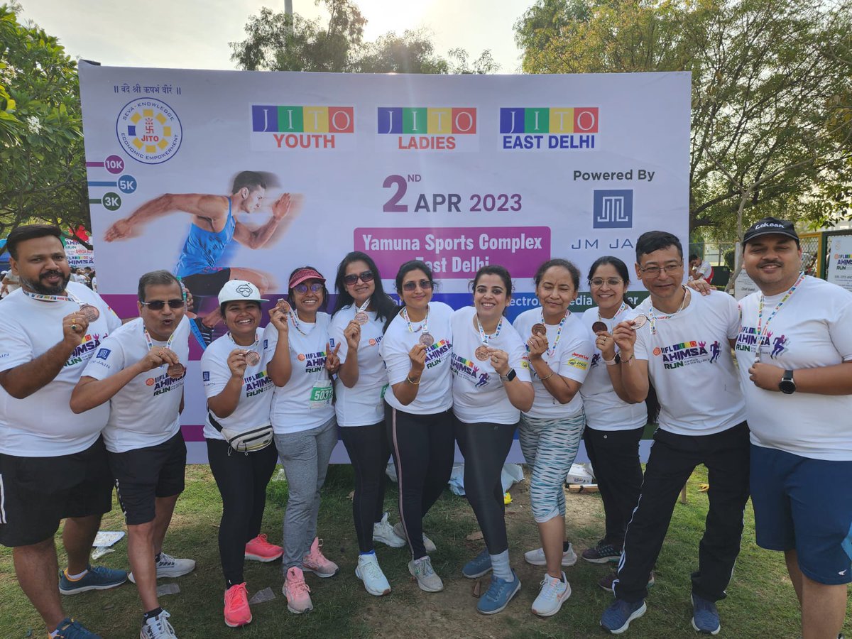 Let’s come together and try to make a change, A change for the better! Delighted to be a part of marathon organised by #JITOAhimsaRun  
<a href="/sodhisumedha/">Dr. Sumedha Sodhi #ClimateActionEdu</a> <a href="/dp_2211/">Dimple Puri</a> <a href="/Poojamodigupta/">Pooja Modi Gupta</a> <a href="/gupta_anju9/">Anju Gupta</a> <a href="/sunandask21/">Sunanda S. Kumar</a> <a href="/12_Tanmay/">Tanmay Gupta</a> <a href="/yug273/">Yug Gupta</a>