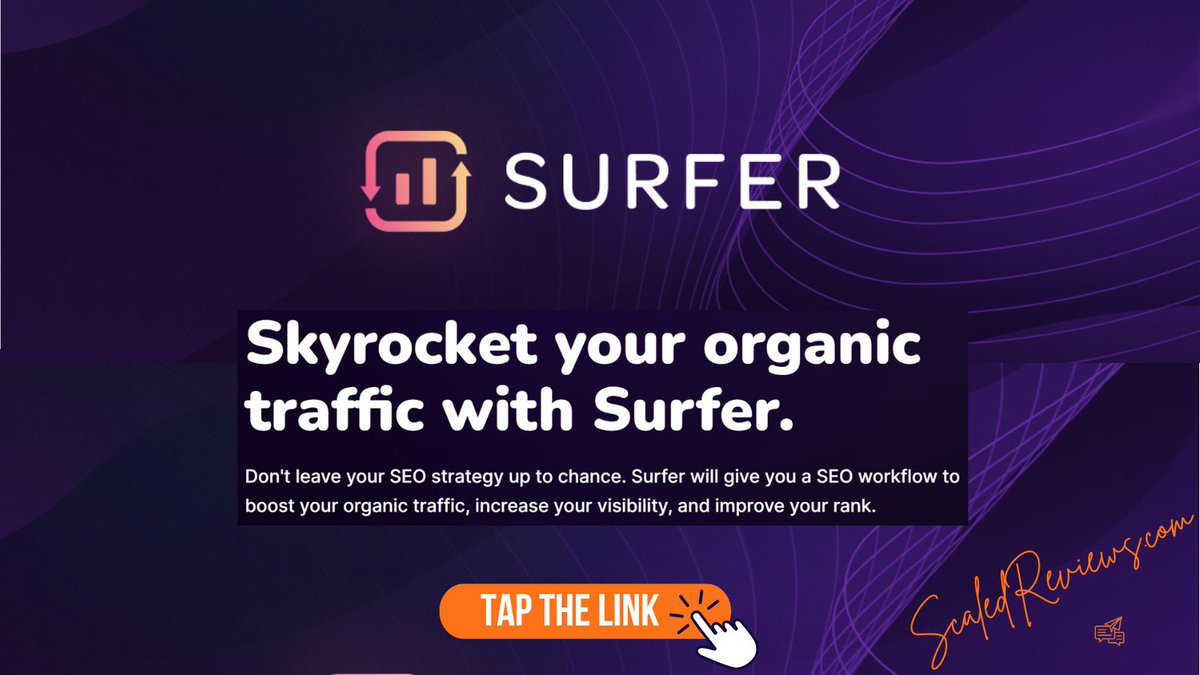 ScaledReviews's tweet photo. Surfer SEO: The Best Way To Optimize Your Content!

Surfer SEO is the ultimate SEO tool that can help you improve your website's ranking in search results. 

#SurferSEO #SEO #ContentMarketing #DigitalMarketing #OnlineMarketing  #scaledreviews

https://t.co/SHmSuLwKTX https://t.co/BBoOQr3bEH