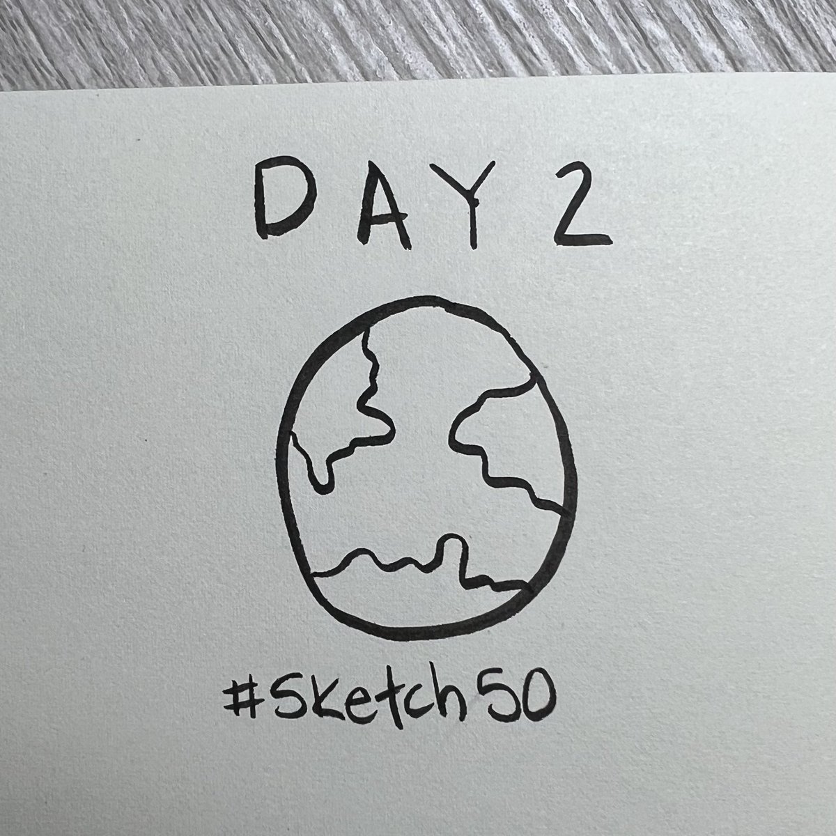 Day 2 #Sketch50 - world Do you like the filled in or the simple lines? I can’t decide…