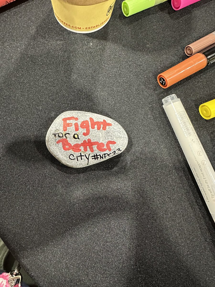 cityplannerkate's tweet photo. loving the community art rocks. repping my friend @c1typlann3r #embeddedplanning praxis ! #NPC23 https://t.co/HT28Z348fI