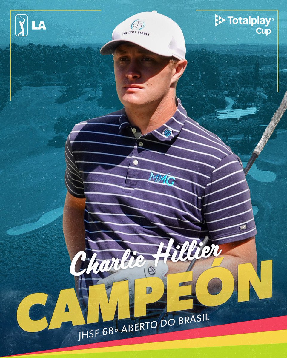 PGATAmericasESP's tweet photo. Charlie Hillier 🇳🇿 es el campeón del JHSF 68º Aberto do Brasil 🇧🇷 imponiéndose de punta a punta en Fazenda Boa Vista.
@hillier_charlie 🇳🇿 birdies the last for a one-shot wire-to-wire victory at the JHSF #BrazilOpen. 🇧🇷 https://t.co/EVPRpAVLSo