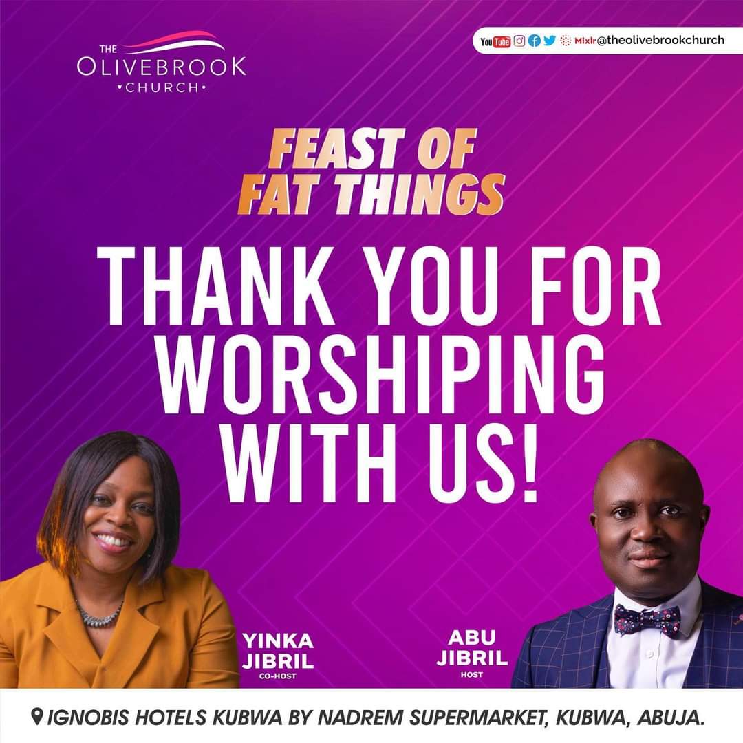 TheOliveBrook's tweet photo. We want to say a big THANK YOU for making today a great one. 

We appreciate and we love you. 

God bless you!!!

#foft2023 
#theolivebrookchurch 
#churchesinKubwa 
#feastoffatthings https://t.co/zQpHtIJIQv