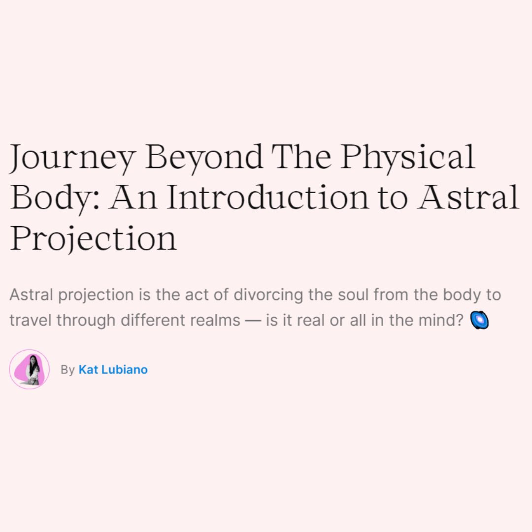 1/ Have you ever dreamed of floating outside your body and experiencing the world from a different perspective? 🤔

We wanted to know, what is #astralprojection, and how do you do it?