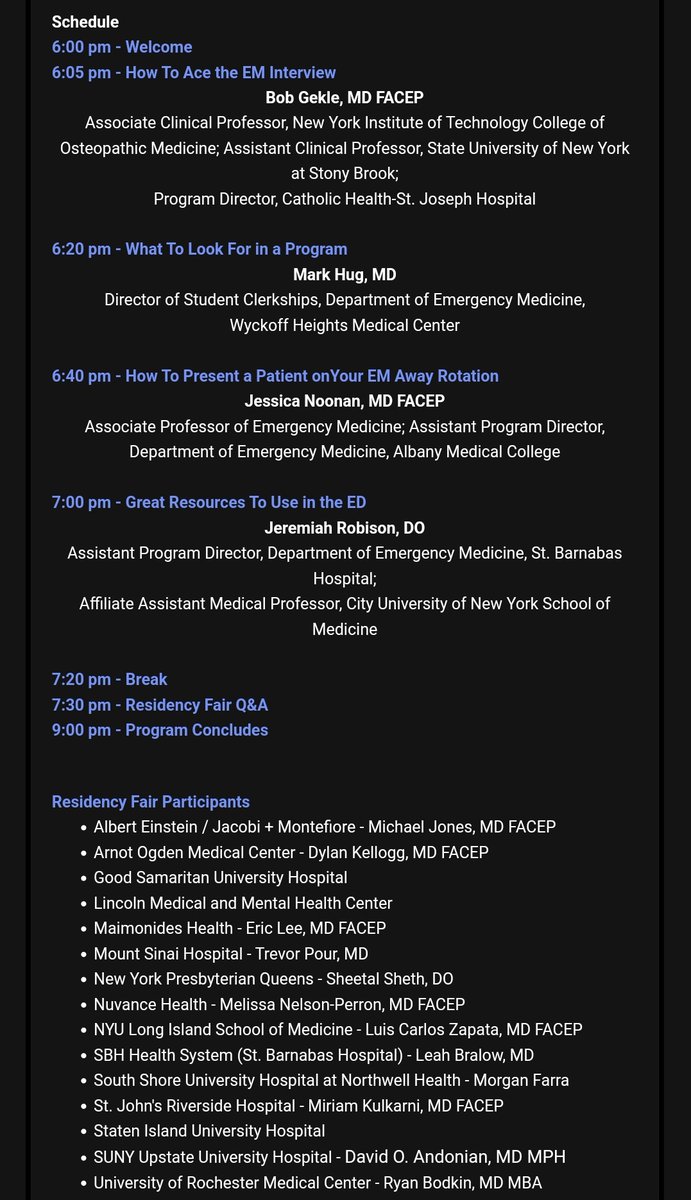 EricLeeMD's tweet photo. Hi #EMBound #MedicalStudents !

Join us virtually for @NYACEP Med Student Symposium Wed 4/5 at 6pm EST. I'll be repping @Maimonides_EM and answering your questions.

Register below
https://t.co/Yn8n3svv6n

#emergencymedicine #Match2024 
#MedEd #MedStudentTwitter https://t.co/ZW3o1WoN8F