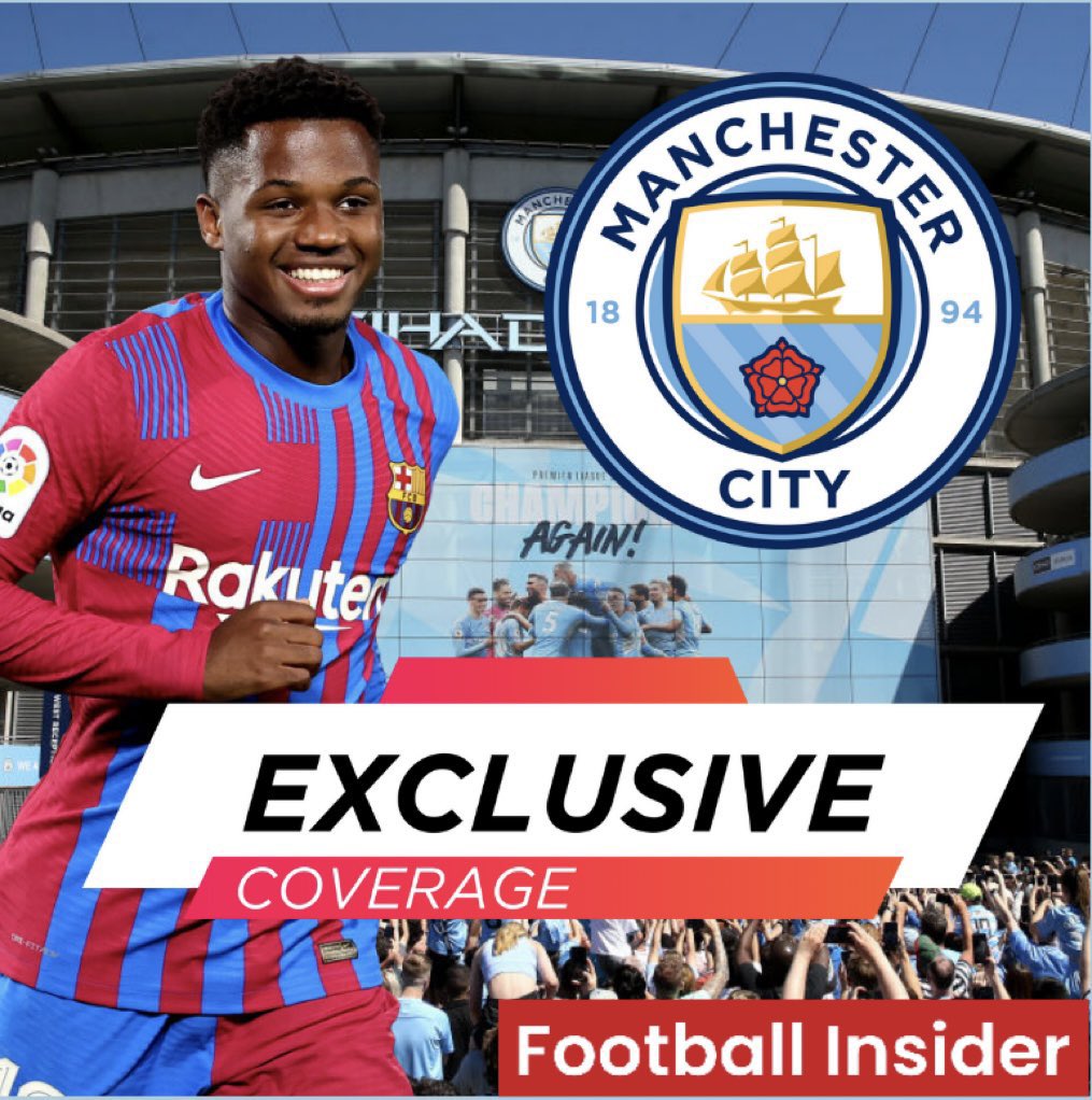🚨🚨🚨🚨🚨 |
- حصرياً حسب [ فوتبول إنسايدر ] '

- مانشستر سيتي يخطط لإتخاذ خطوة للتعاقد مع لاعب برشلونة إنسو فاتي هذا الصيف بعد تصريحات والده '

- من المحتمل أن يقبل برشلونة عرض بقيمة 90 مليون باوند لبيع اللاعب . 🔵🔴