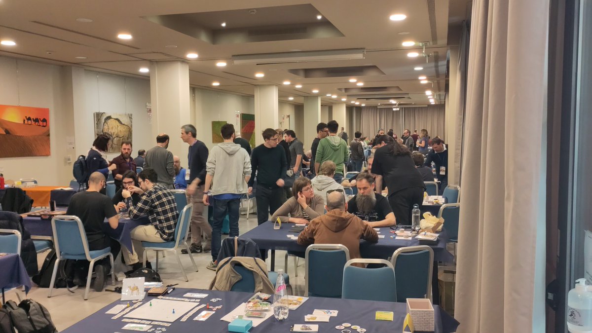 LeonJScheuber's tweet photo. The author fair #ideag in Parma is the nicest surprise in my board game job in recent memory.
Such a warm atmosphere, nice people and great games to try.
That Parma is lovely in April helped, too ;) Definitely want to come back next year. https://t.co/7shVZZGhjB