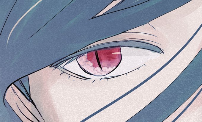 わかりづらいけど瞳に桜を描きたかったので満足 