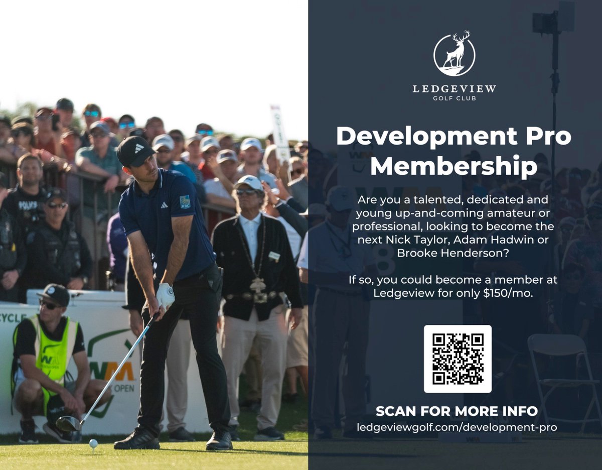 LedgeviewGolf's tweet image. With our strong and unique history of developing some of Canadas top golfing talent, we are excited to announce our new membership category. Full information including application process can be found on our website. ledgeviewgolf.com/development-pro
"Where Legends Are Born"