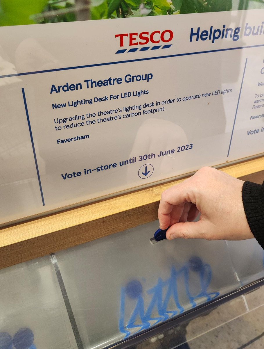 #theardentheatrefaversham needs your help to upgrade our lighting to LEDS! Better for the environment and of course better for our little theatre! Head to our local tesco now and add your vote! 
#ardentheatre #localcharity #faversham #ourlittletheatre