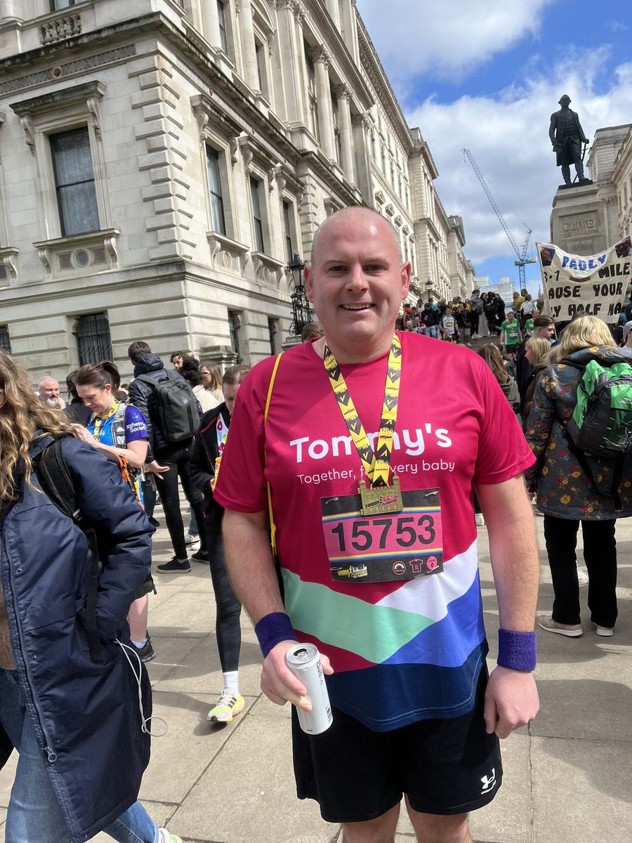 Massive congratulations to my husband @GarySykes82 for completing the @LLHalf in 2 hours 37 minutes! Great achievement, you should be very proud of yourself as I am of you! 🥰 all for @tommys in memory of our beautiful baby boy Thomas 💙 #stillbirthawareness #babylossawareness