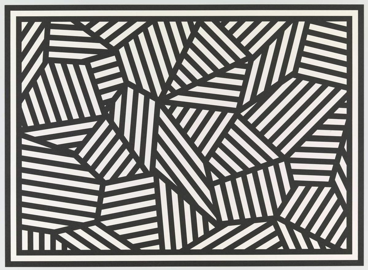 Sol LeWitt, Complex Form with Black and White Bands, 1988 #sollewitt #museumofmodernart moma.org/collection/wor…