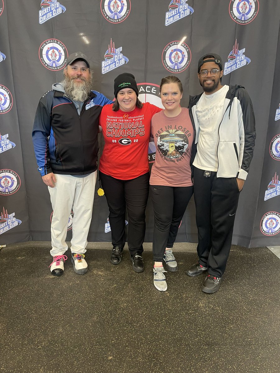 Rocket City Curling Club (@rocketcurling) on Twitter photo Congratulations to our Space Race Winners!
A Event Winners: Team Parks from <a href="/CurlMCC/">Madison Curling Club 🥌</a> <a href="/trianglecurling/">Triangle Curling (Durham, NC)</a> <a href="/HoustonCurling/">Houston Curling</a> and Morgantown Curling
A Event Finalists: Josh Newborn’s team from <a href="/CurlPeachtree/">Peachtree Curling</a>, <a href="/atlcurling/">Atlanta Curling Club</a> and <a href="/NashCurlingClub/">Nashville Curling Club</a> Congratulations to our Space Race Winners!
A Event Winners: Team Parks from <a href="/CurlMCC/">Madison Curling Club 🥌</a> <a href="/trianglecurling/">Triangle Curling (Durham, NC)</a> <a href="/HoustonCurling/">Houston Curling</a> and Morgantown Curling
A Event Finalists: Josh Newborn’s team from <a href="/CurlPeachtree/">Peachtree Curling</a>, <a href="/atlcurling/">Atlanta Curling Club</a> and <a href="/NashCurlingClub/">Nashville Curling Club</a>