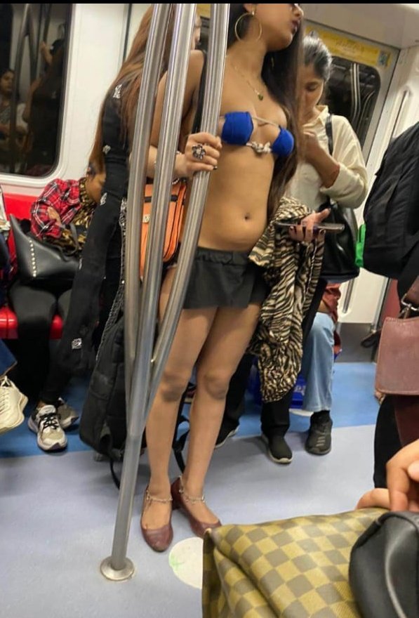 EdwinaKaJeth's tweet photo. Only Amit Shah and brahmins can roam in short clothes but a woman cannot. #delhimetro https://t.co/s7E8J8ijB7