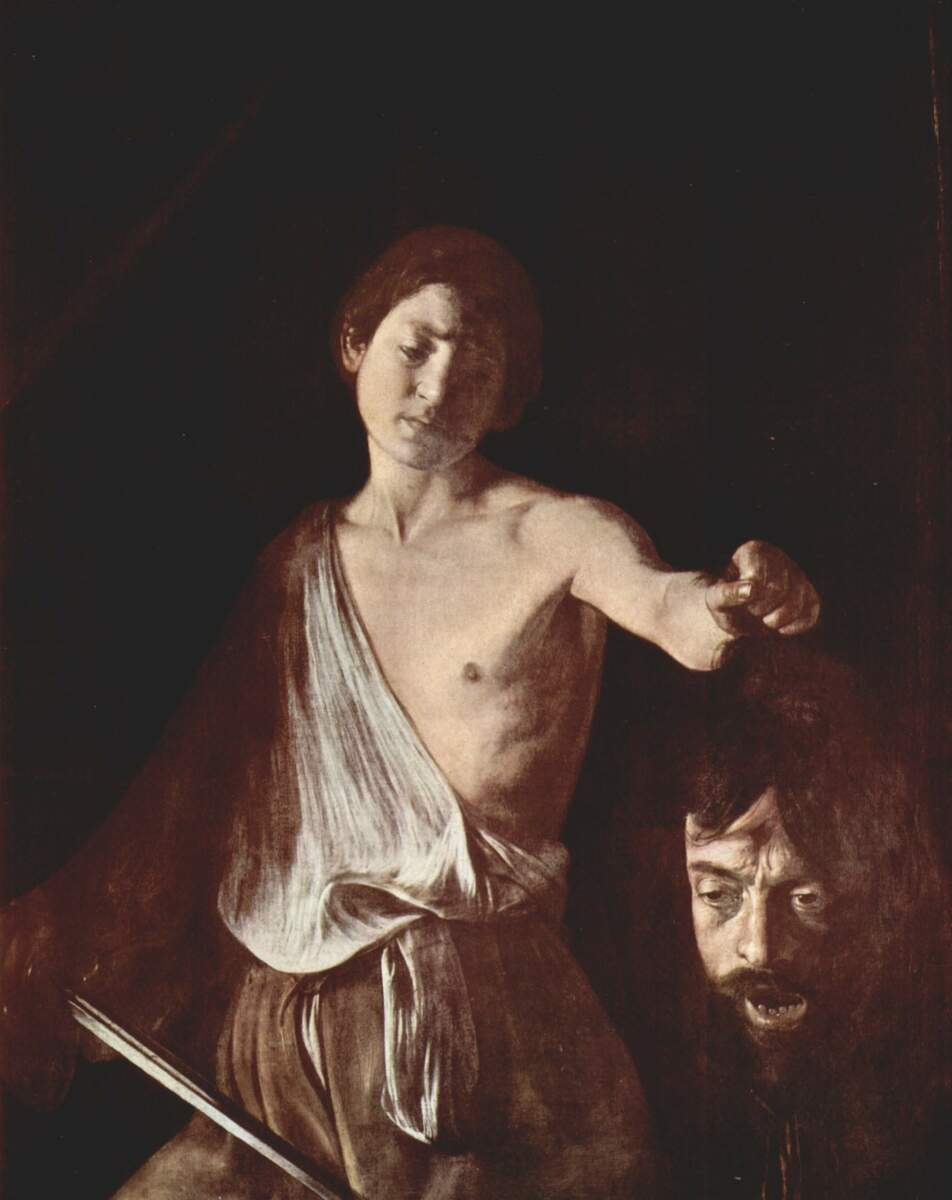 David with the Head of Goliath, 1610 #michelangelomerisi #baroque wikiart.org/en/caravaggio/…