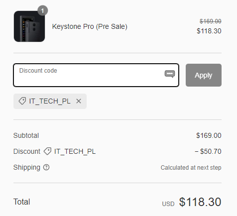IT_Tech_PL's tweet photo. The Keystone Pro wallet is back in stock and available for pre-order for those looking to safeguard their cryptocurrencies.
I have an exclusive discount code available for 30% off at the Keystone store. #crypto #KeystonePro https://t.co/GnnJpap2bJ