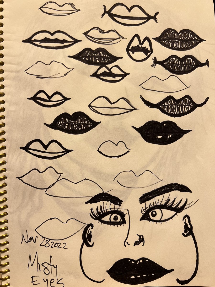 VLVLArt's tweet photo. Small one(s) from last fall, testing out lips, I like the shine on Misty. #Misty #shiny #lips #practice #monochrome #blackandwhite #sketch #art #sketchbook #drawingoftheday #sketchart #drawingart #sharpiepen #sharpie #face #faceface https://t.co/OCc68lKj2u
