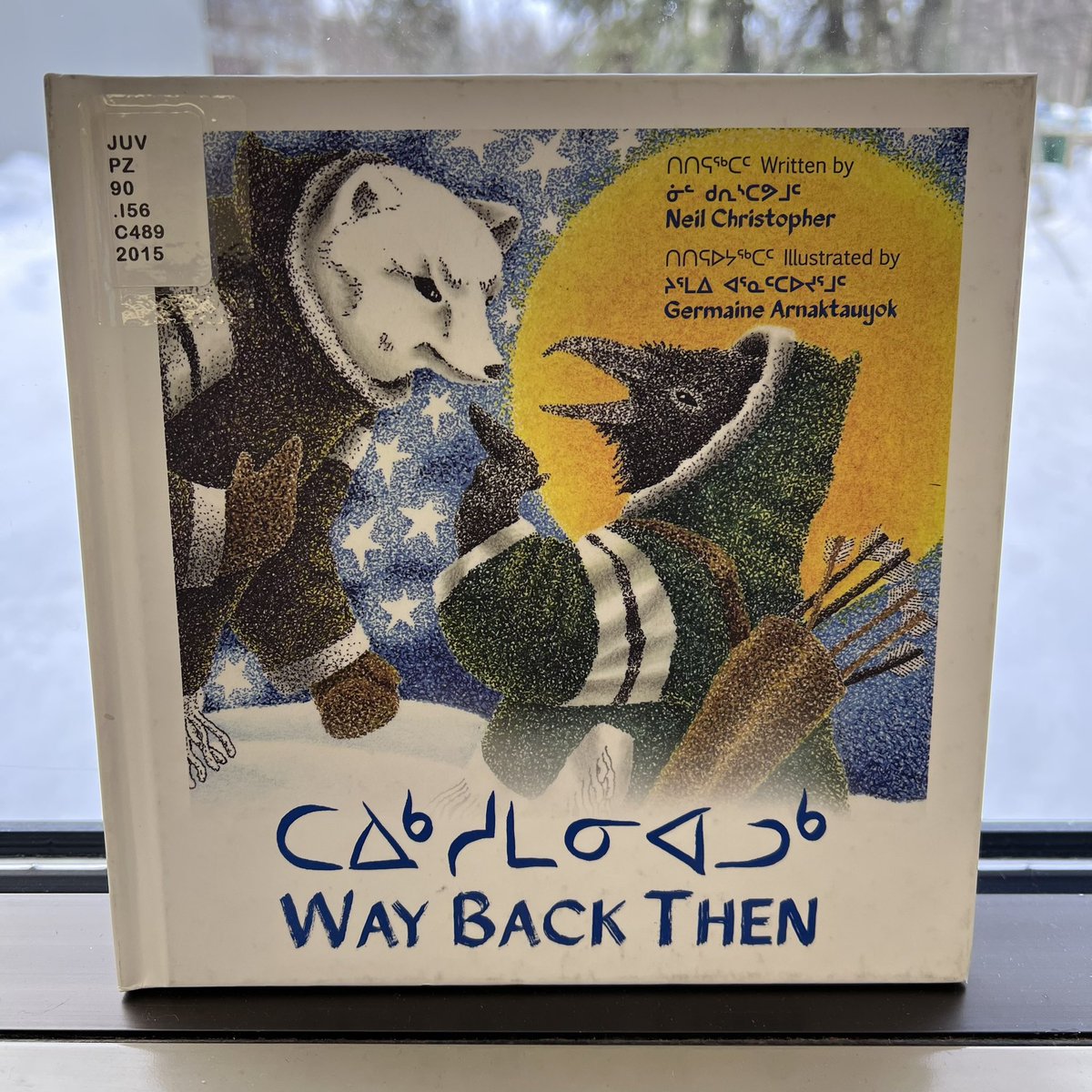aknorsk's tweet image. Loving these bilingual English/Inuktitut books by @Inhabit_Media at the @ConsortiumLib. 'Way Back Then' by Neil Christopher and Germaine Arnaktauyok. #InternationalChildrensBookDay #WorldKidLit #907LibraryLove