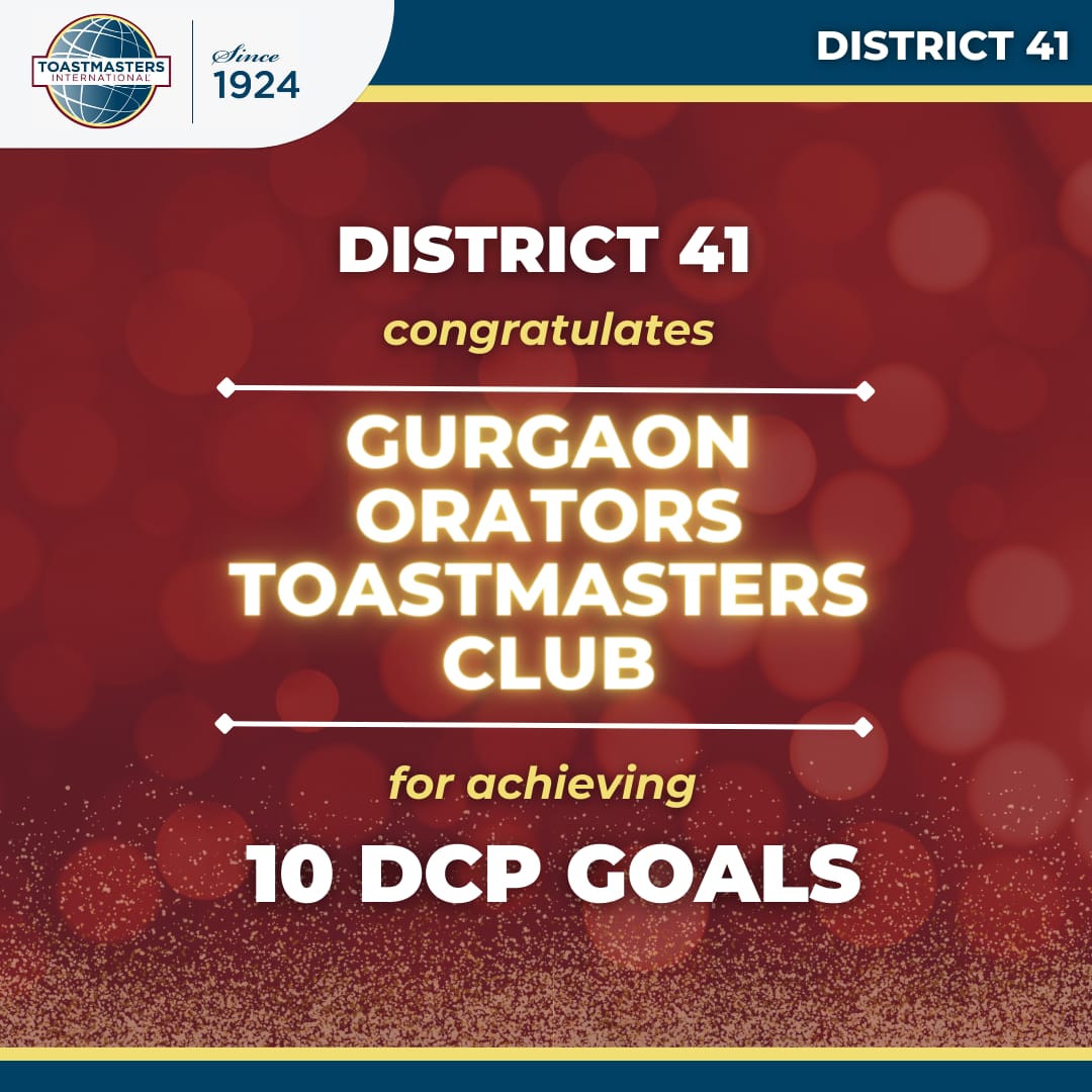 D41Toastmasters's tweet photo. "Success is not final, failure is not fatal: it is the courage to continue that count."-Winston Churchill

District 41 offers Its warmest congratulations to all the Toastmasters clubs that have achieved 10 DCP goals.

May your success inspire others to achieve this milestone! (1) https://t.co/B6v9Rc3pWA