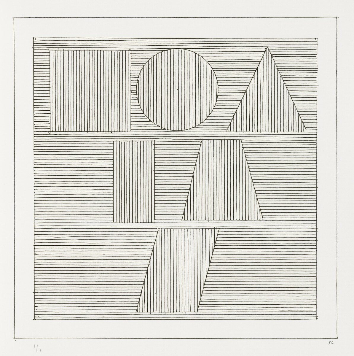 Sol LeWitt, Plate (folio 64) from Six Geometric Figures and All Their Combinations, Volume II, 1980 #museumarchive #sollewitt moma.org/collection/wor…