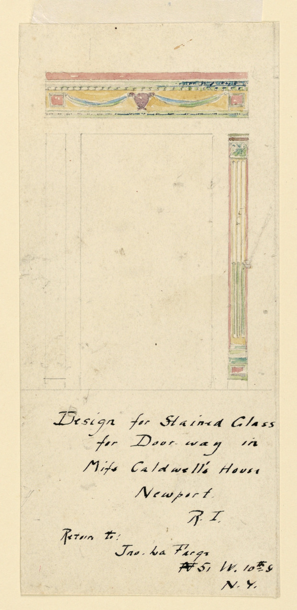 si_chndm's tweet photo. Design for Stained Glass for Doorway in Miss Caldwell's House, Newport, R.I., 1870–80 #chndm #cooperhewittdesignmuseum https://t.co/1G1xCKw3Kj https://t.co/bsgyTD8pEk
