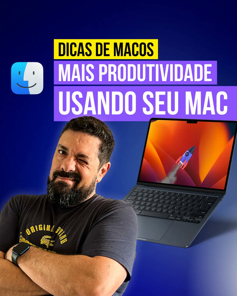 VlogTech4's tweet image. VÍDEO NOVO NO CANAL
buff.ly/3KbbJYS 

Quem não quer dominar o macOS e ser muito mais produtivo quando está trabalhando em seu Mac, assista o vídeo até o fim e conheça dicas incríveis

#apple #vlogtech #tecnologia #dicas #aplicativos #macos #macbookpro #macbookair #imac