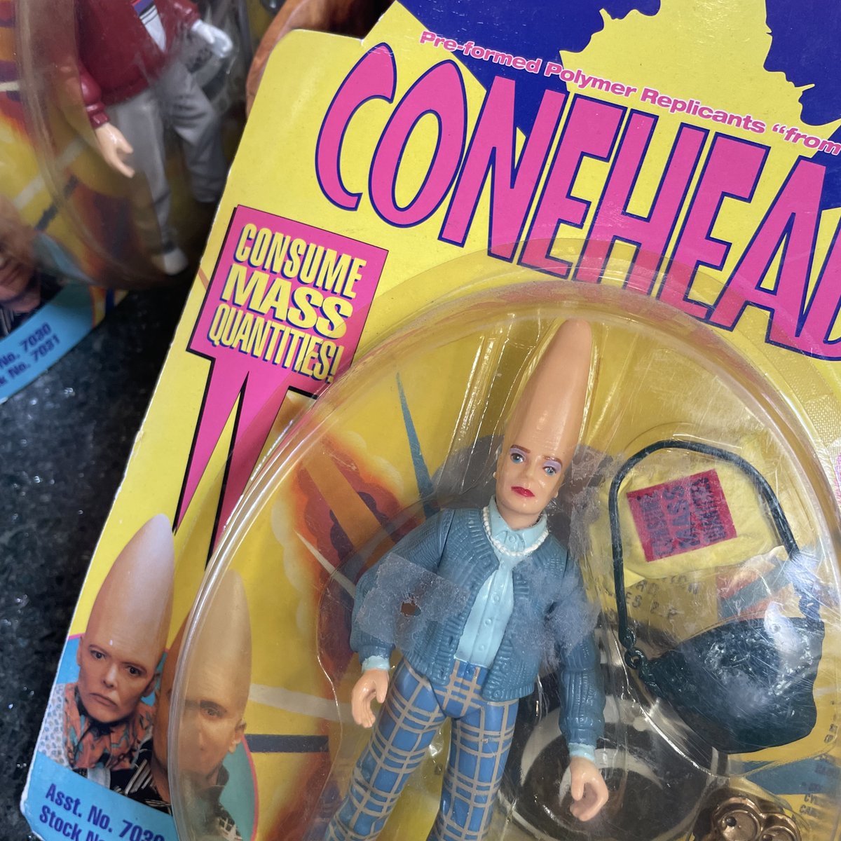 bookmans's tweet photo. "Time for the midday consumption of mass quantities." What's the coolest, weirdest, most awesome thing you've found at Bookmans? #coneheads #snl #janecurtain #beldar #toys #collectible #comedy #vhs #dvd #bluray #movies #funny #aliens https://t.co/S0XexisICN