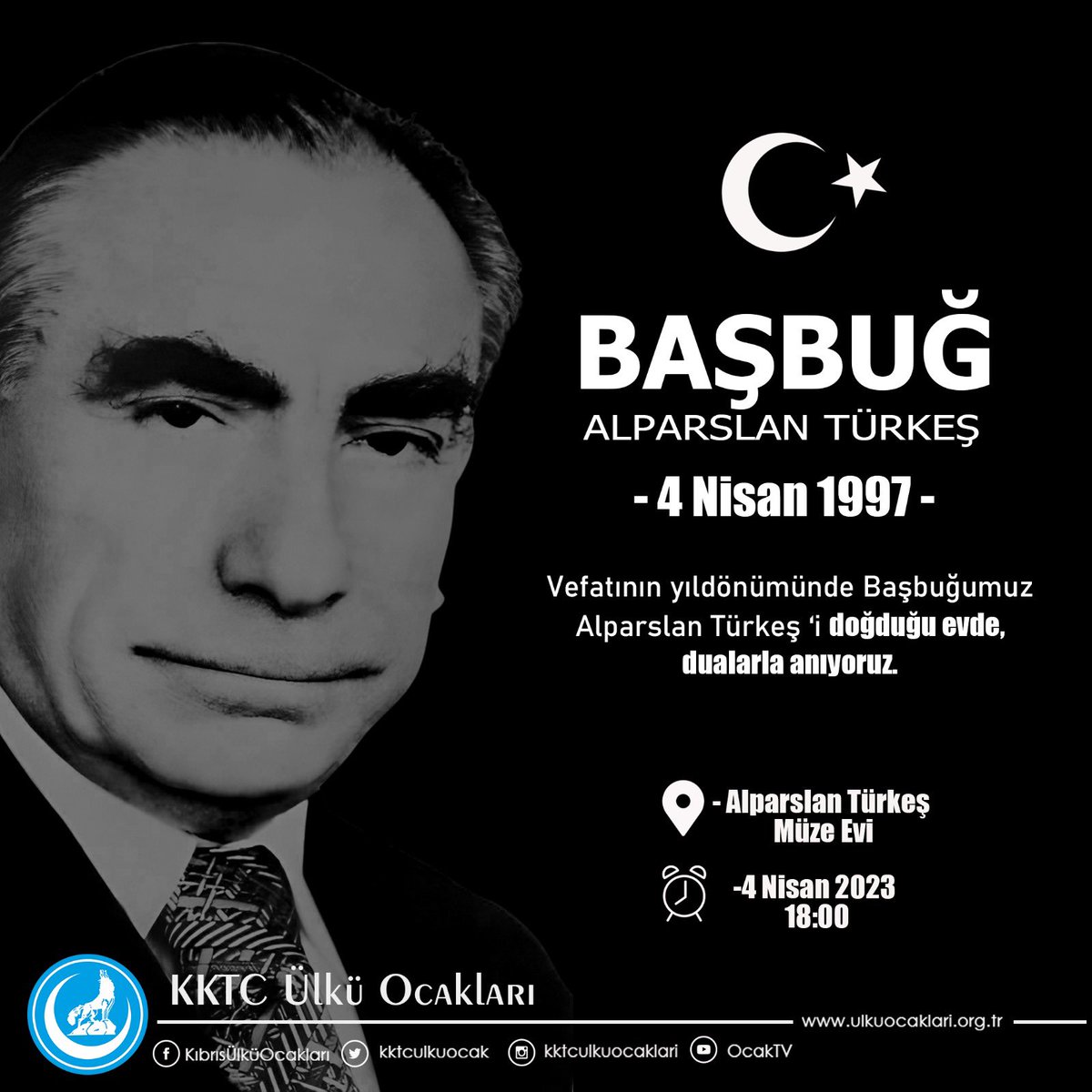 Başbuğumuz Alparslan Türkeş’in aramızdan ayrılışının 26.yıldönümünde doğduğu evde,dualarla anıyoruz.
Yer:Alparslan Türkeş Müze Evi
Tarih:4 Nisan 2023 18:00