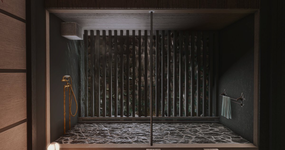 [M] Dusk 🌆

A contemporary modern apartment with an open-plan layout that's complimented by its black and brown color scheme. 

🚪 Primal | Lamia | Shirogane | Ward 10, Plot 15.

#FF14Housing #FF14ハウジング #hgxiv #HousingEden #FF14