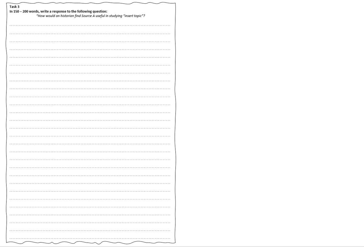 Listening to <a href="/historychappy/">Patrick O’Shaughnessy FRSA</a>'s video SHORT (🙌) on source utility this morning. Gave me the inspiration to make another worksheet to develop these skills. Also, tasks at the bottom are very Triple S = <a href="/mrwmhistory/">Dan Warner-Meanwell</a> , Feedback welcome! 🤗