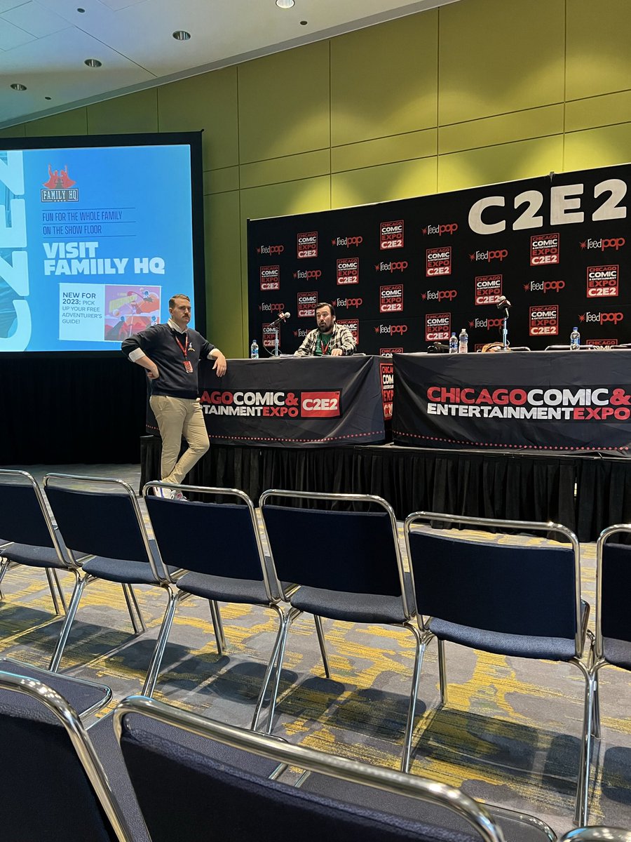 teachablecomics's tweet photo. My thanks to @MrAtomAbort for the invite and the moderation of the panel and to @tryingteacher for always asking me to be in the conversation. #comicsintheclassroom #teachersoftwitter #c2e2 https://t.co/m0JD58xfCM
