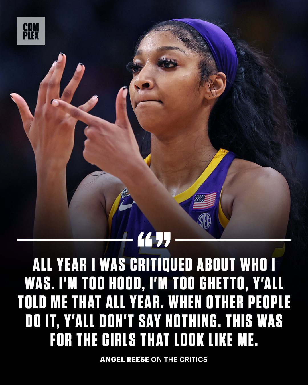 Complex Sports on X: "Angel Reese with a message 🗣 https://t.co/bW0DzzH4cH" / X