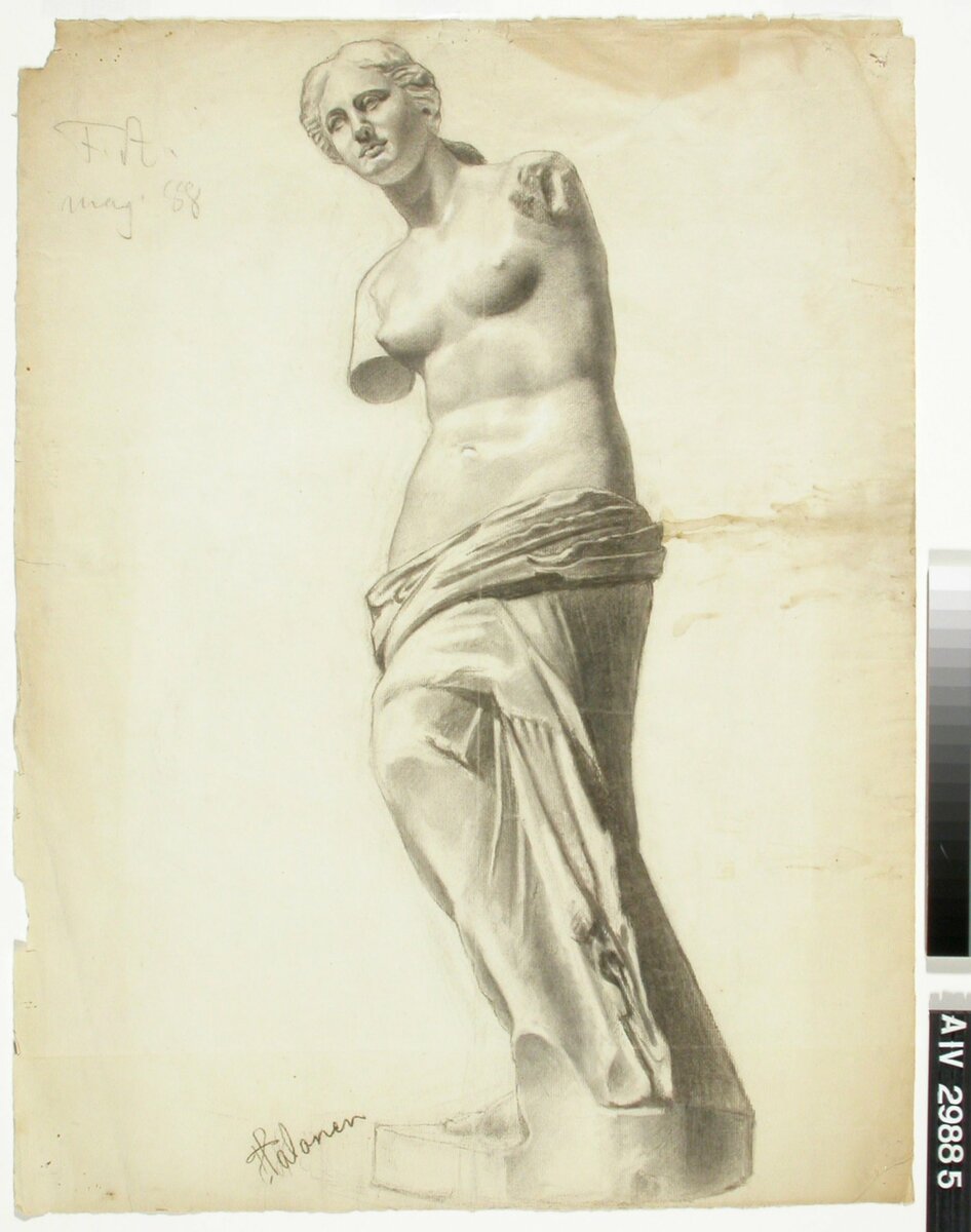 Pekka Halonen, Venus of Milo, 1888 #museumarchive #finnishnationalgallery kokoelmat.fng.fi/app?si=A+IV+29…