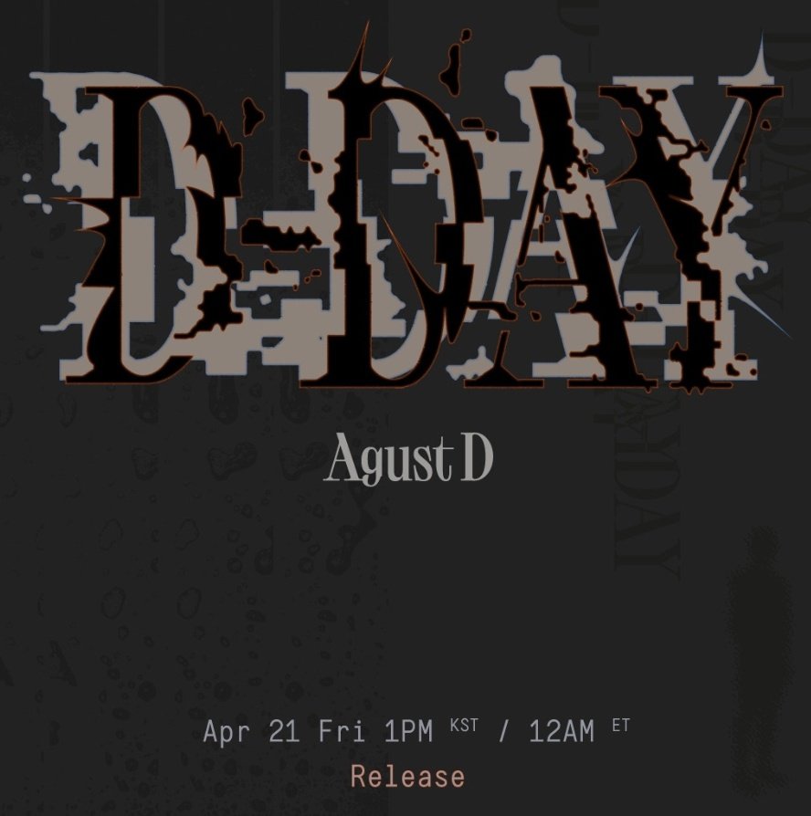 #학생이벤트🐱💜

사랑하는 우리 애옹이의
앨범이 갖고싶으나 가격이 부담스러운 학생아미 
#rt + 댓에 #D_DAY 만 적어주세요
(학생아미님들 볼수있게 #rt 🙏)

🐱우리애기 흥해라🔥

조건: 학생인증 받습니다
물품: #AgustD #D_DAY 앨범 랜덤
당발: 매주 수요일 마다
(~4월21일까지)
#SUGA <a href="/BTS_twt/">방탄소년단</a>