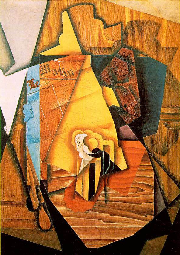 A man in a cafe, 1914 #juangris #syntheticcubism wikiart.org/en/juan-gris/a…