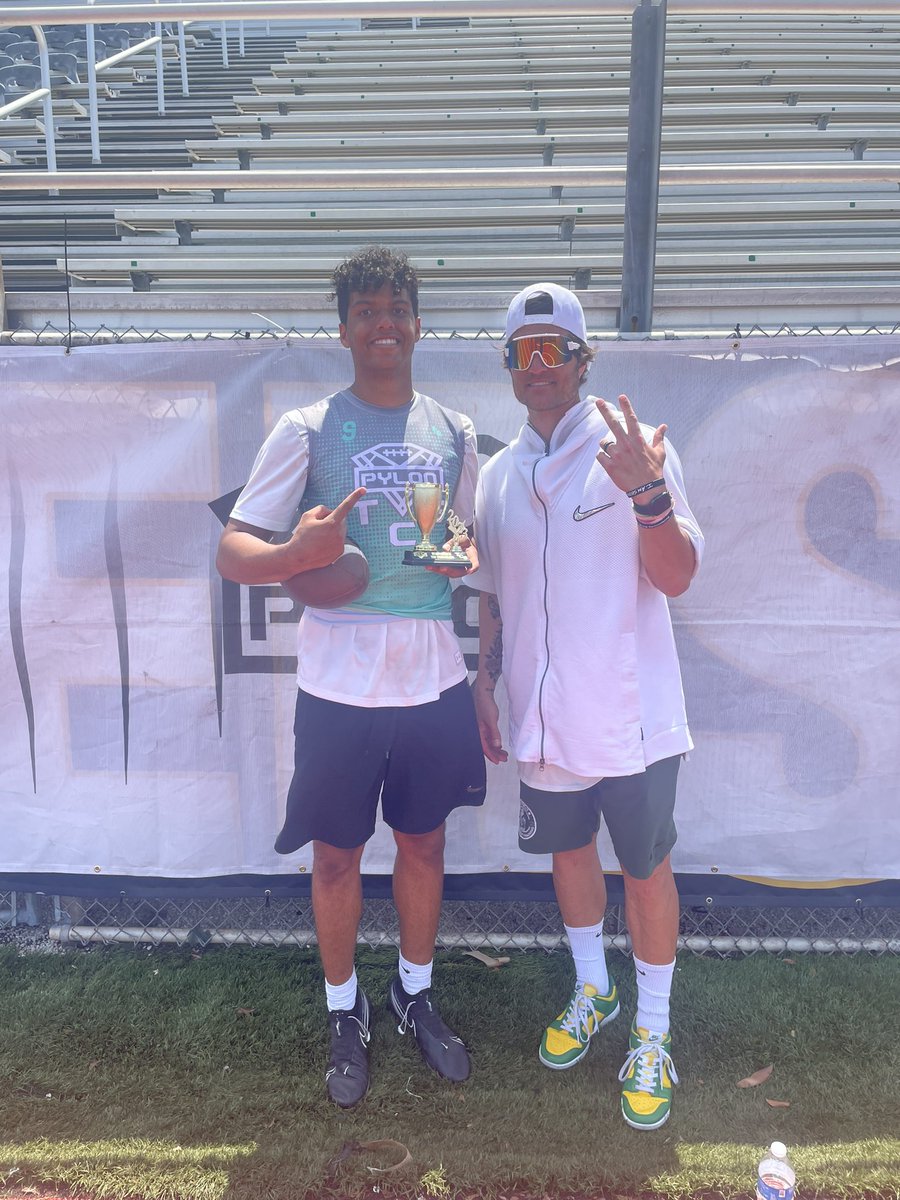 Had a great day at the <a href="/Pylon7on7/">Pylon 7on7 Football</a> camp in Miami and won the Quarterback MVP <a href="/RamsRhsFootball/">Riverview Football</a> <a href="/BrodyWiseman/">Brody Wiseman</a> <a href="/jsmithers33/">Joshua Smithers</a> <a href="/larryblustein/">Blustein Recruiting</a> <a href="/baylintrujillo/">Baylin Trujillo</a> <a href="/RyanWrightRNG/">Ryan Wright</a> <a href="/gridironjrj/">J.R. Johnson</a>
